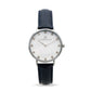 Capri Watch - Orologio Minimal 36 White Strass-Blue Navy