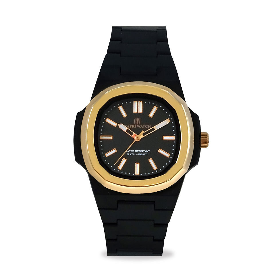 Capri Watch – Orologio Rainbow 38 Black Rose Bezel (Ref. 6124)