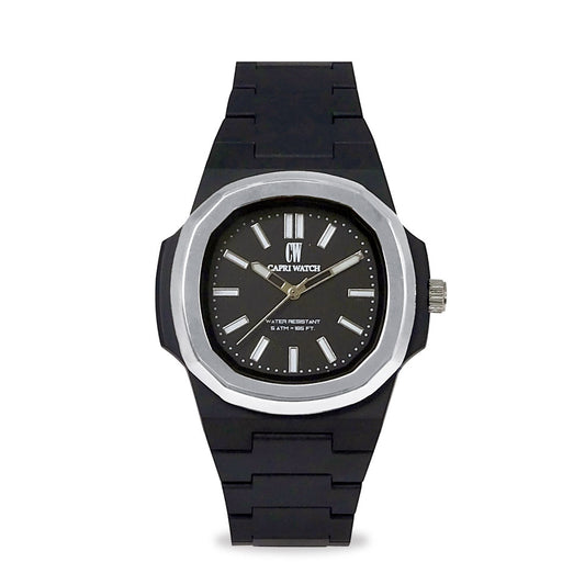 Capri Watch – Orologio Rainbow 38 Black Steel Bezel (Ref. 6123)