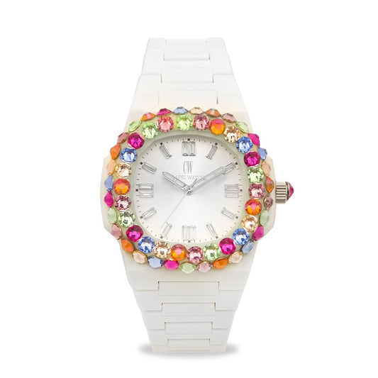 Capri Watch – Orologio Rainbow 38 White Bezel Double Multijoy (Ref. 6117)