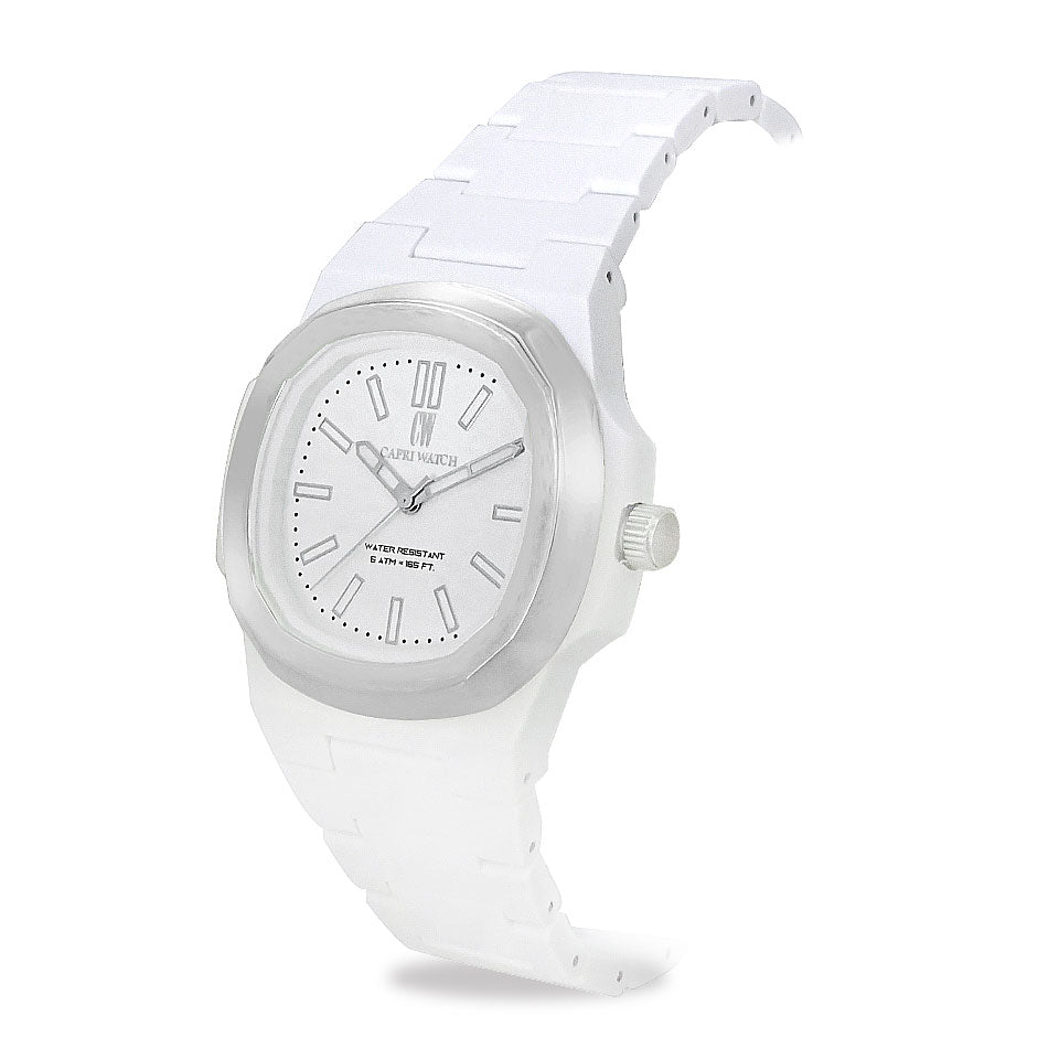 Capri Watch – Orologio Rainbow 38 White Steel Bezel (Ref. 6120)