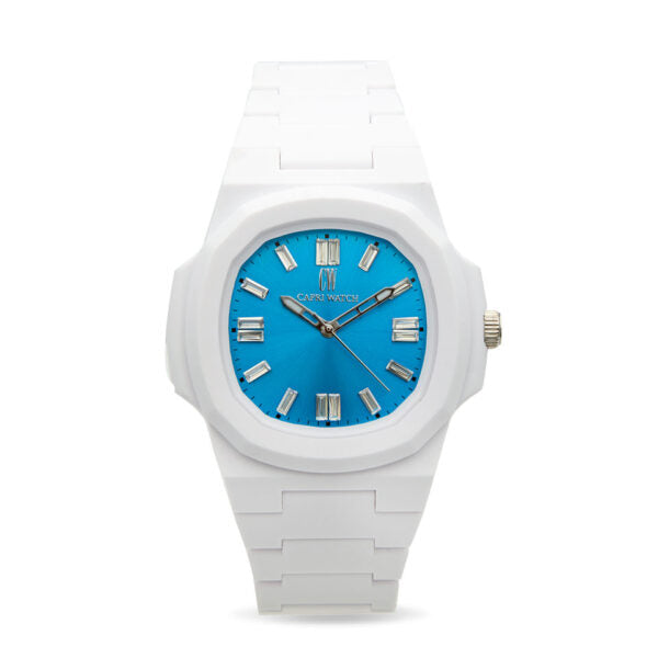 Capri Watch - Orologio Rainbow Crystal 38 White Blue