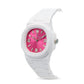 Capri Watch - Orologio Rainbow Crystal 38 White Fuchsia