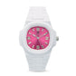 Capri Watch - Orologio Rainbow Crystal 38 White Fuchsia