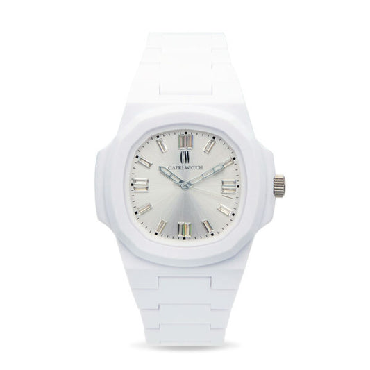 Capri Watch - Orologio Rainbow Crystal 38 White Silver