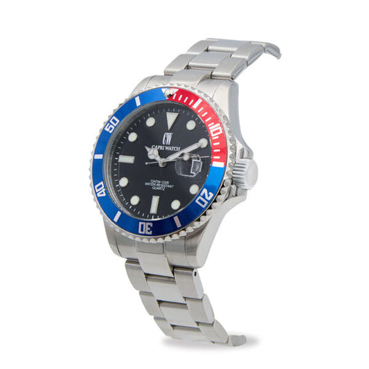 Capri Watch - Orologio Sub Capri 40 Black-Blue-Red