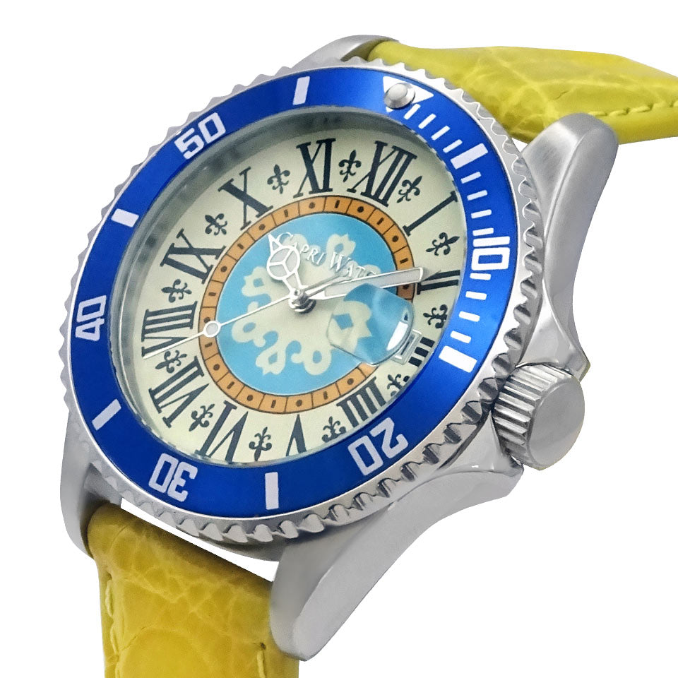 Capri Watch – Orologio Sub Capri First 40 Crocodile Yellow (Ref. 6085-10)