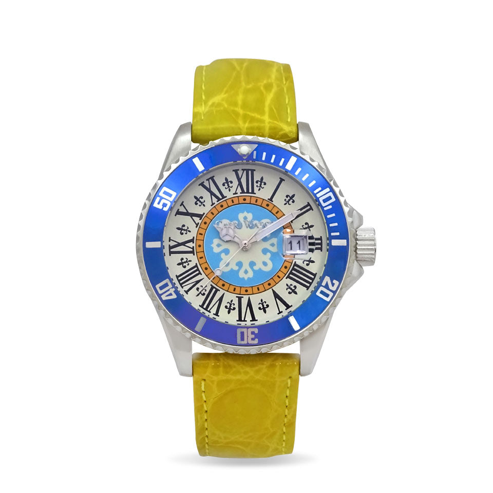 Capri Watch – Orologio Sub Capri First 40 Crocodile Yellow (Ref. 6085-10)