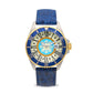 Capri Watch - Orologio Sub Capri First 40 Steel/Gold Crocodile Blue Navy