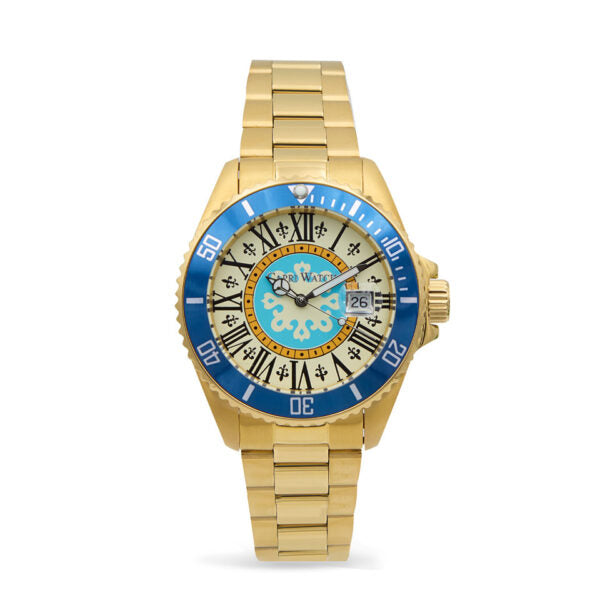 Capri Watch - Orologio Sub Capri First 40 Gold- Blue