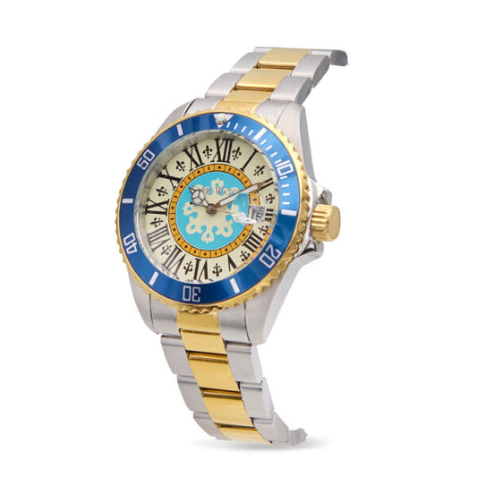 Capri Watch - Orologio Sub Capri First 40 Steel-Gold Blue
