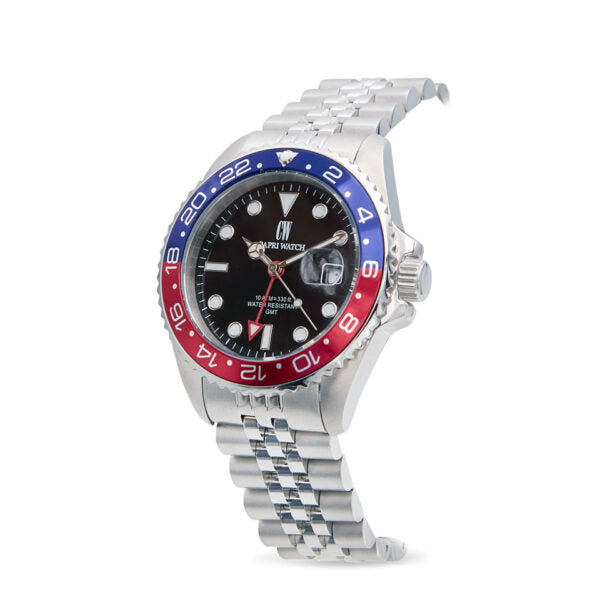 Capri Watch - Orologio Sub Capri GMT 40 Black-Red