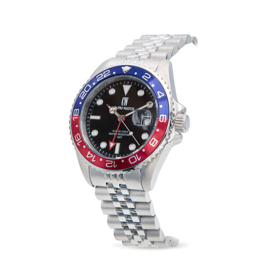 Capri Watch - Orologio Sub Capri GMT 40 Black-Red
