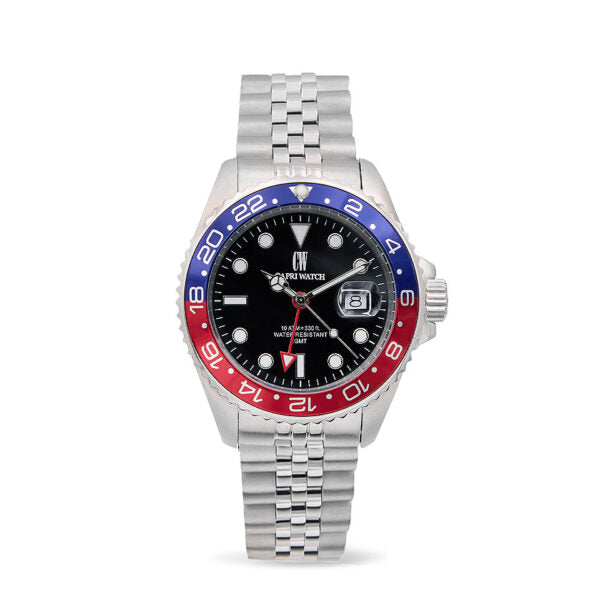 Capri Watch - Orologio Sub Capri GMT 40 Black-Red