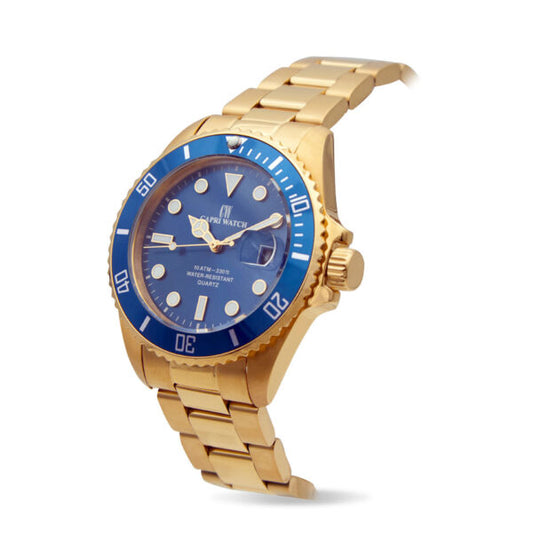 Capri Watch - Orologio Sub Capri 40 Gold Blue