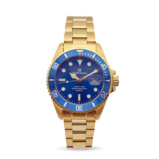 Capri Watch - Orologio Sub Capri 40 Gold Blue