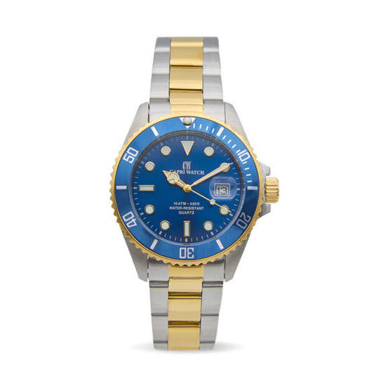 Capri Watch - Orologio Sub Capri 40 Steel-Gold Blue