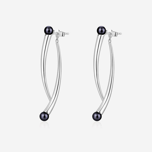 Orecchini Pianegonda Cuspis doppia spina con perle naturali in argento 925 - PCUE05