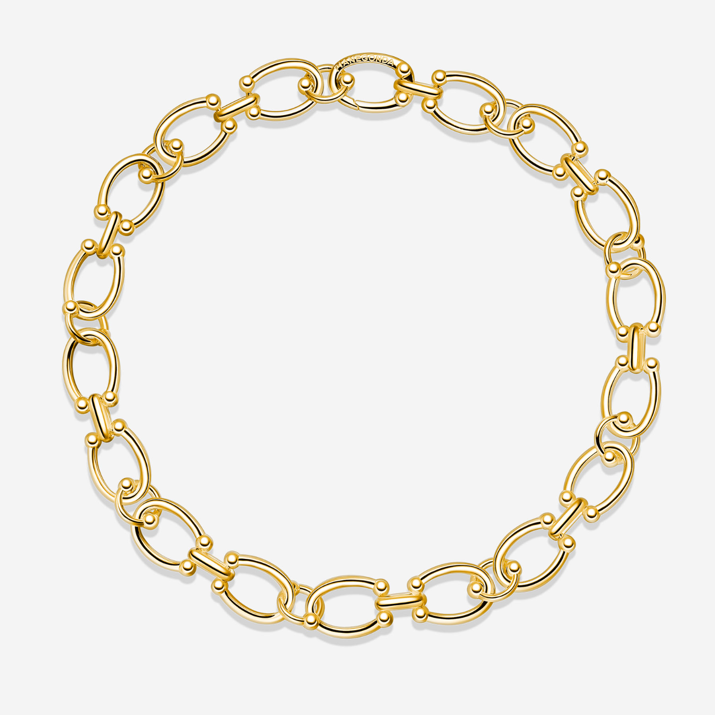 Collana con catena corta in argento sterling 925‰ con galvanica oro 18kt - PSOGN03