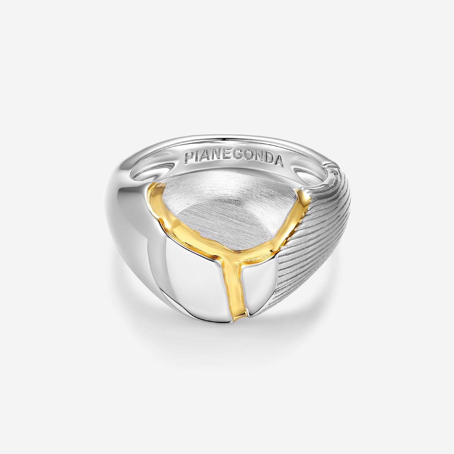 IMPERFECTUM RING Ring in 925‰ silver and 18 kt gold plating PPER01