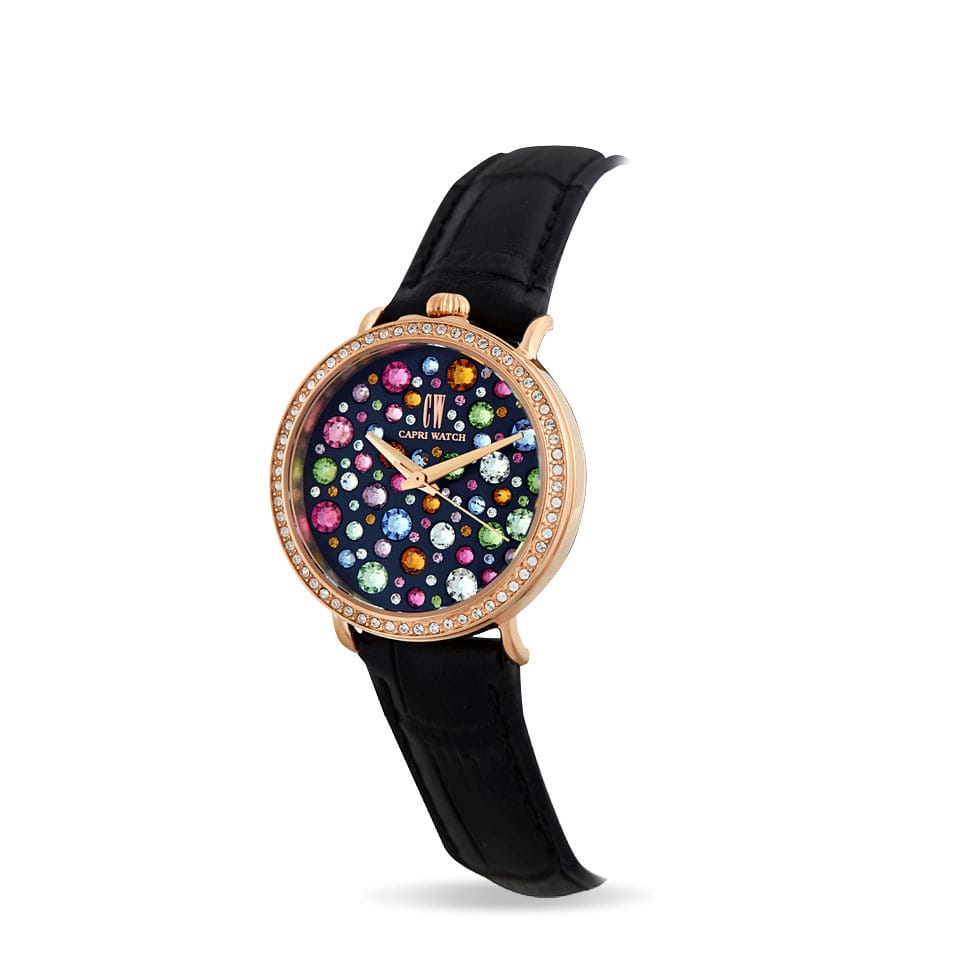 Capri Watch – Orologio Retrò Multijoy Gold Rose – Black (Ref. 5537)
