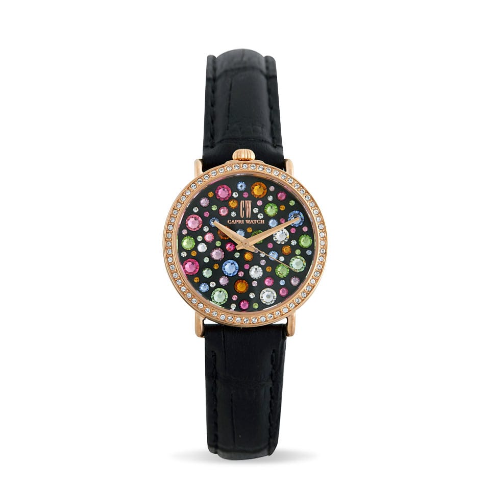 Capri Watch – Orologio Retrò Multijoy Gold Rose – Black (Ref. 5537)
