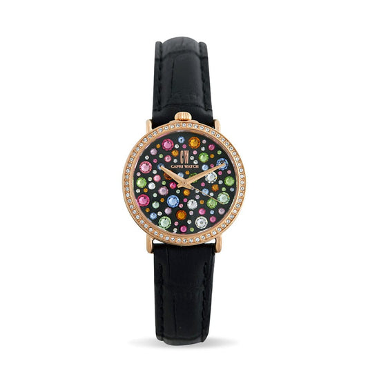 Capri Watch – Orologio Retrò Multijoy Gold Rose – Black (Ref. 5537)