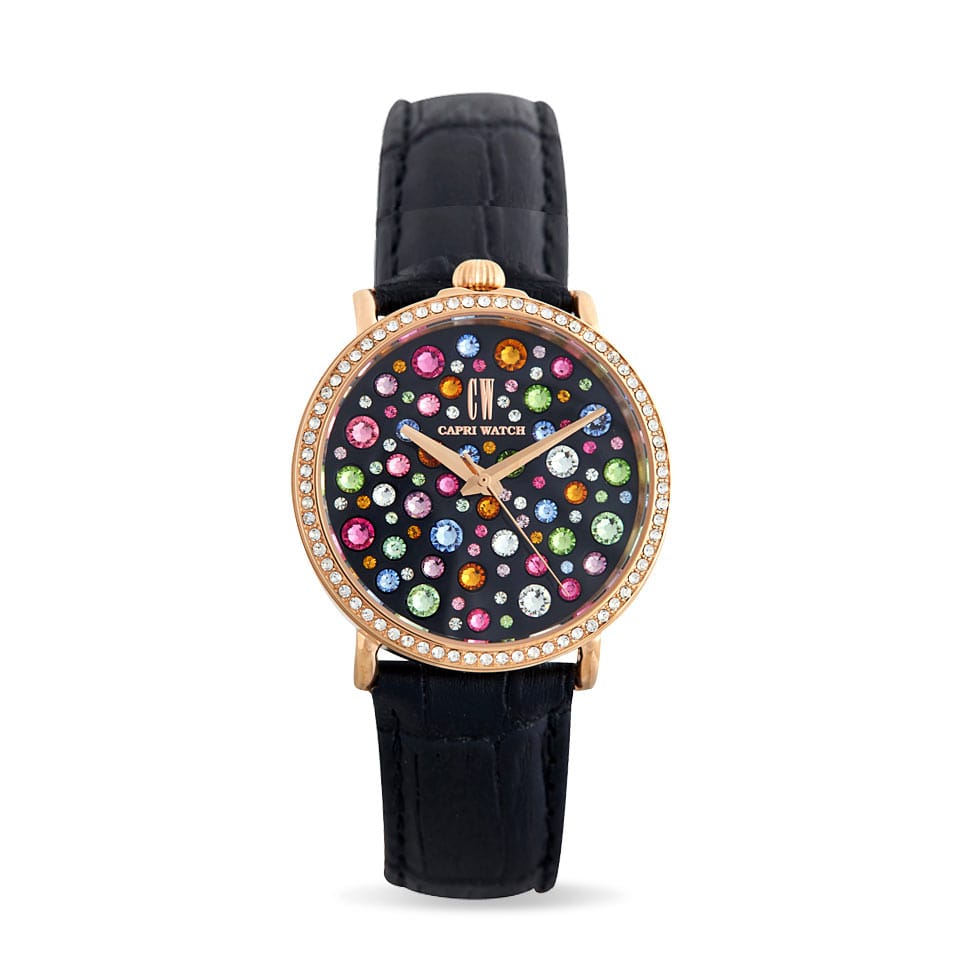 Capri Watch – Orologio Retrò Multijoy Gold Rose – Black (Ref. 5534)