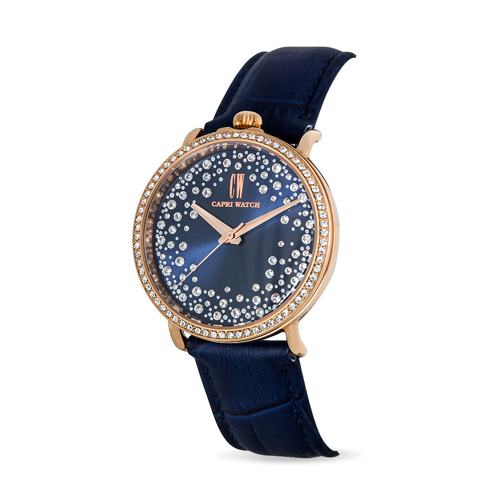 Capri Watch – Retrò Storm Blu Rose Gold (Ref. 5366)