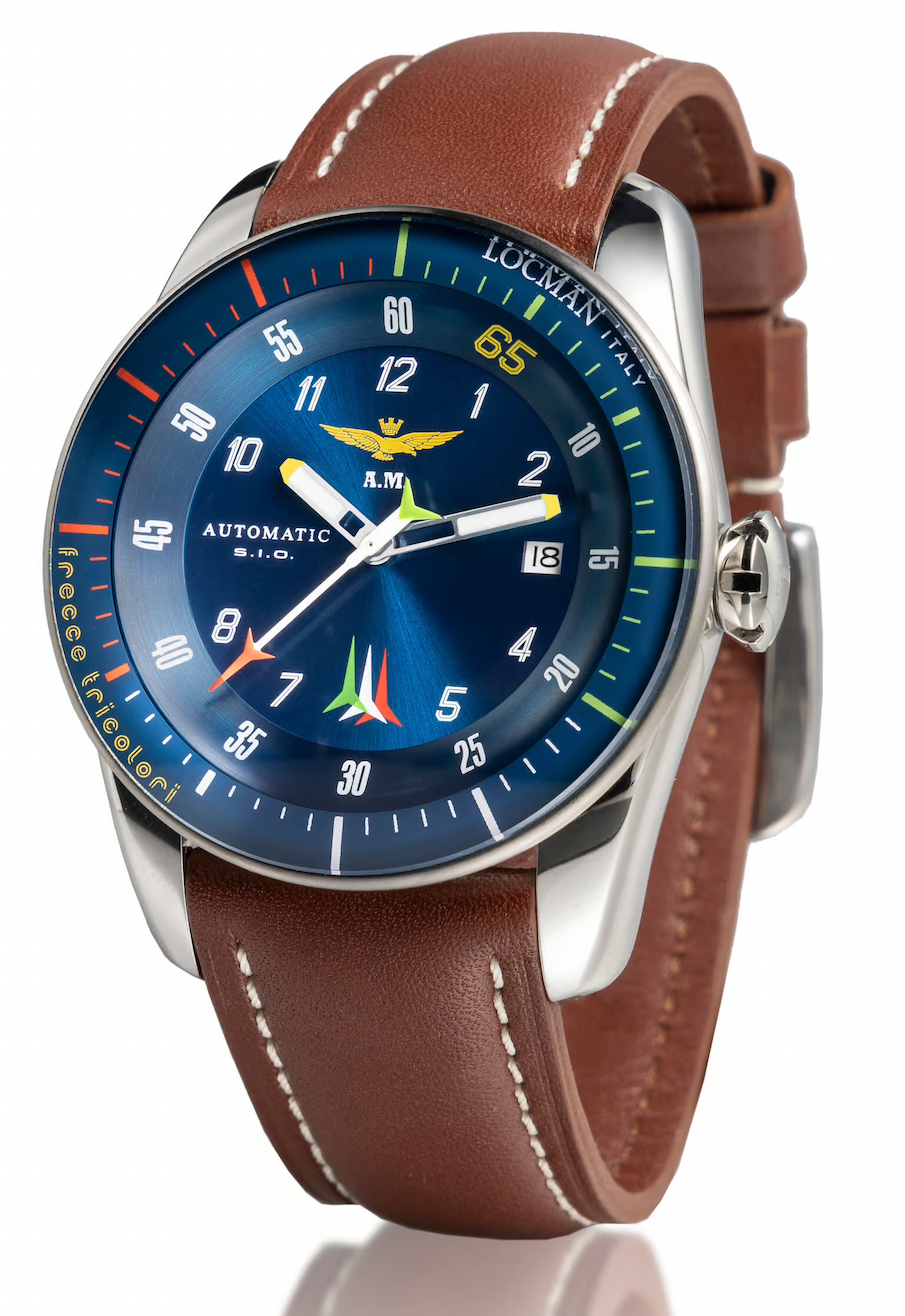 LOCMAN - EDIZIONE LIMITATA  Aviatore Frecce Tricolori con cinturino blu navy