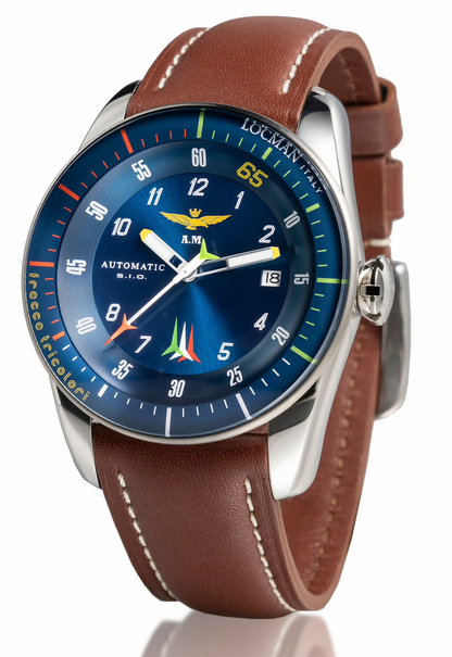 LOCMAN - EDIZIONE LIMITATA  Aviatore Frecce Tricolori con cinturino blu navy