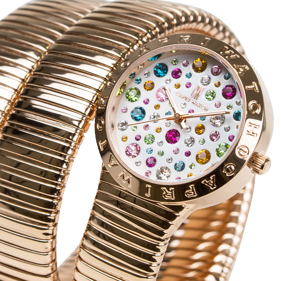 Capri Watch – Orologio Snake Bianco Multijoy CapriCapri Rose Gold (Ref. 5378)