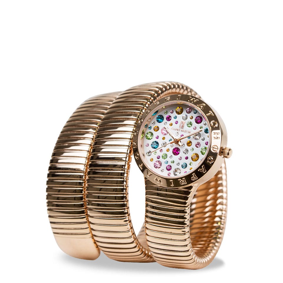 Capri Watch – Orologio Snake Bianco Multijoy CapriCapri Rose Gold (Ref. 5378)