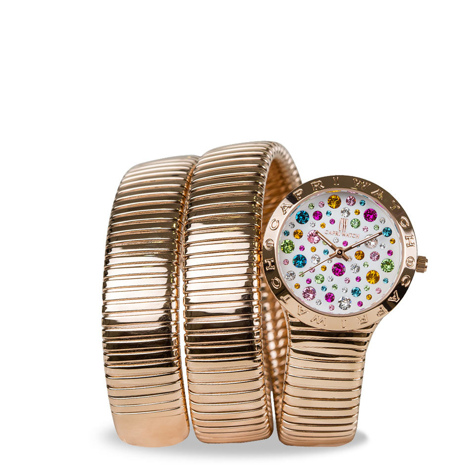 Capri Watch – Orologio Snake Bianco Multijoy CapriCapri Rose Gold (Ref. 5378)