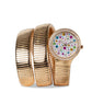 Capri Watch – Orologio Snake Bianco Multijoy Stones Rose Gold (Ref. 5374)