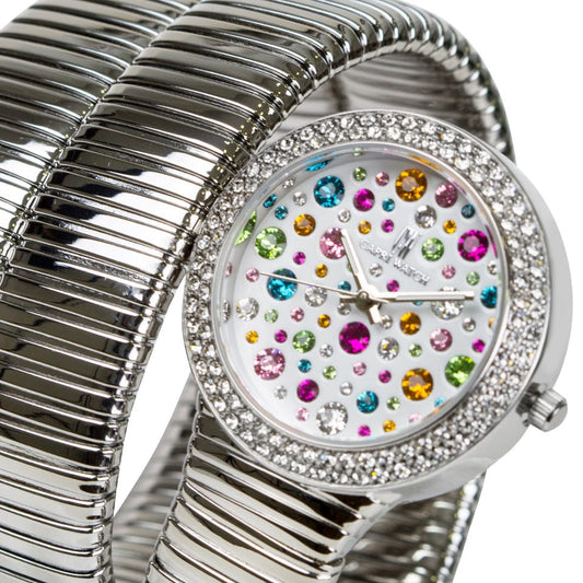 Capri Watch – Orologio Snake Bianco Multijoy Stones Stainless Steel (Ref. 5372)