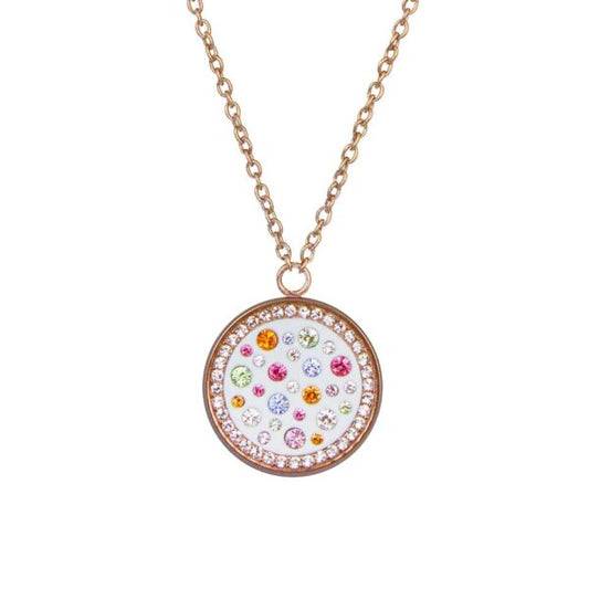Collana Stainless Steel and Swarovski MultiJoy Pendant Rose Gold