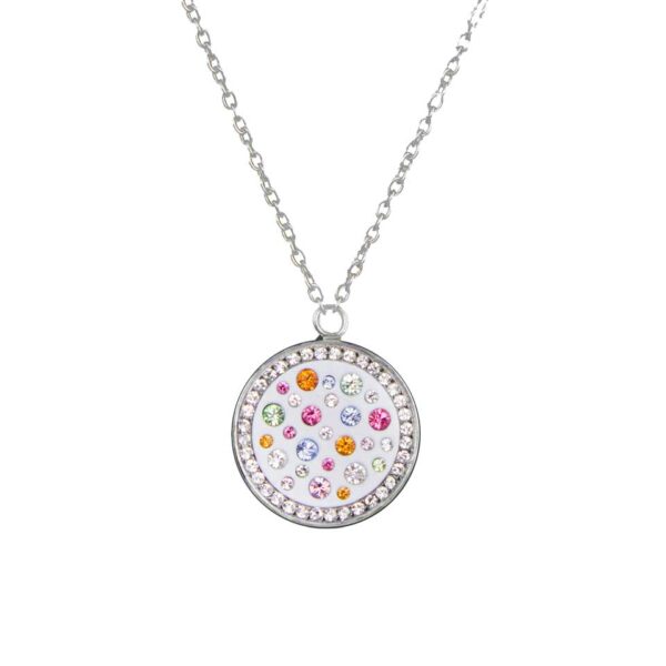 Collana Stainless Steel and Swarovski MultiJoy Pendant Silver