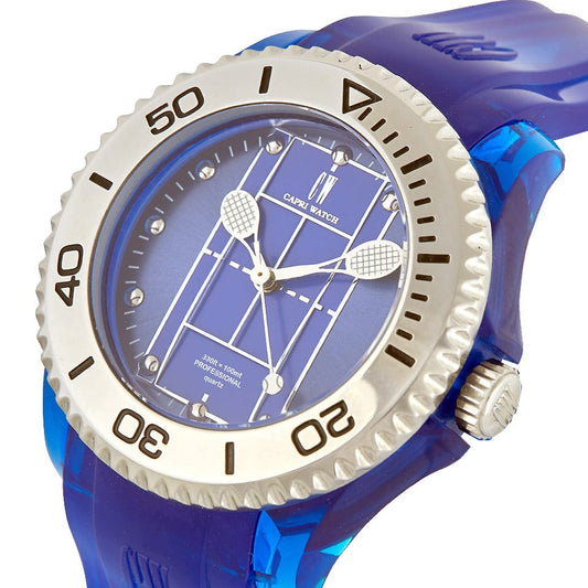 Capri Watch – Orologio Tennis Blu Transparent Silicone Strap (Ref. 5555)