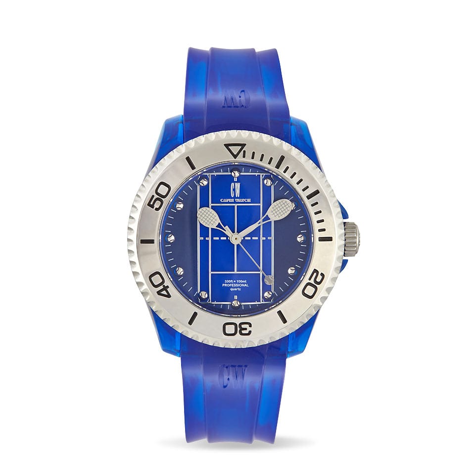 Capri Watch – Orologio Tennis Blu Transparent Silicone Strap (Ref. 5555)