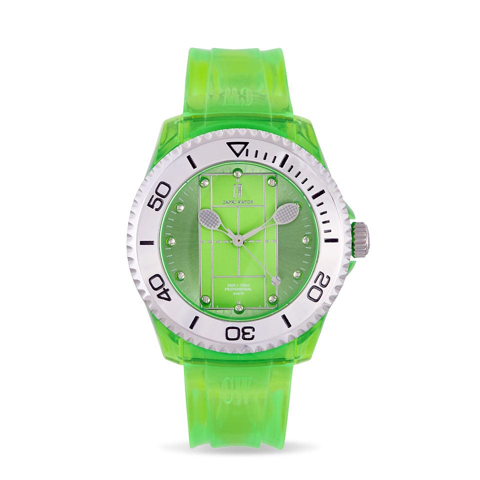 Capri Watch – Orologio Tennis Green Transparent Silicone Strap (Ref. 5557)