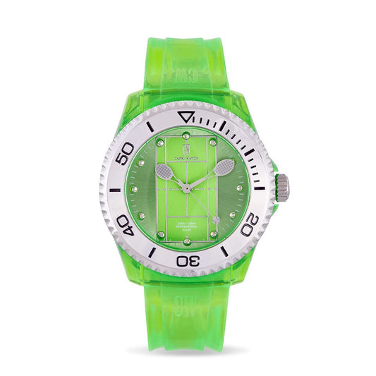 Capri Watch – Orologio Tennis Green Transparent Silicone Strap (Ref. 5557)