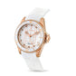 Capri Watch – Orologio Tennis Rose Gold White Silicone Strap (Ref. 5593)