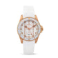 Capri Watch – Orologio Tennis Rose Gold White Silicone Strap (Ref. 5593)