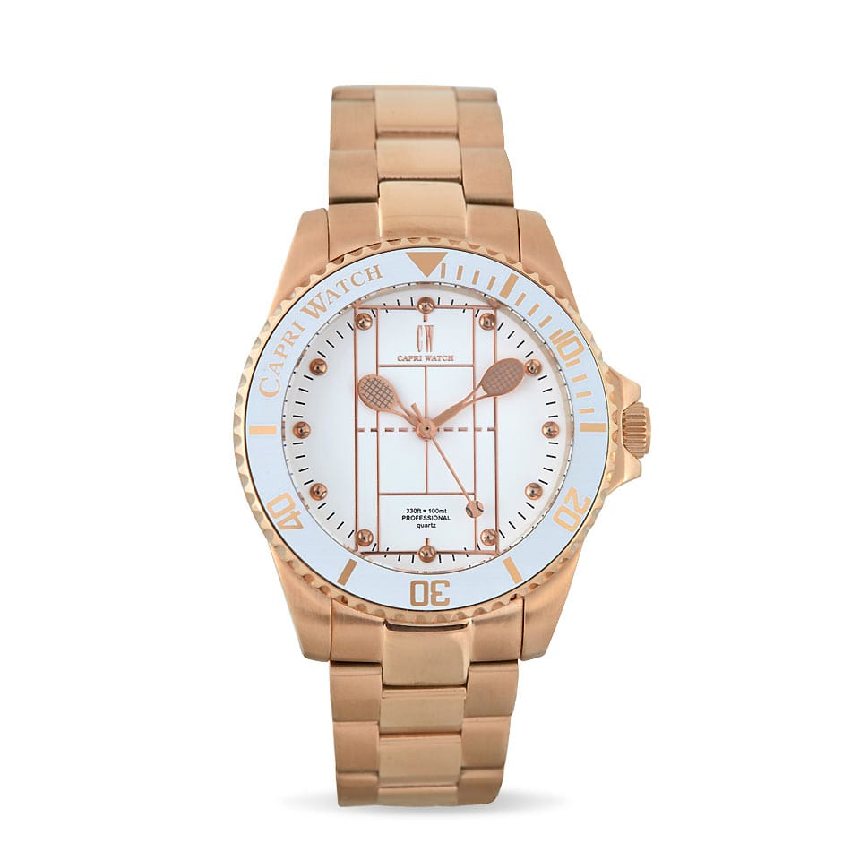 Capri Watch – Orologio Tennis Rose Gold White (Ref. 5596)