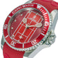 Capri Watch – Orologio Tennis Stainless Steel Red Silicone Strap (Ref. 5548)