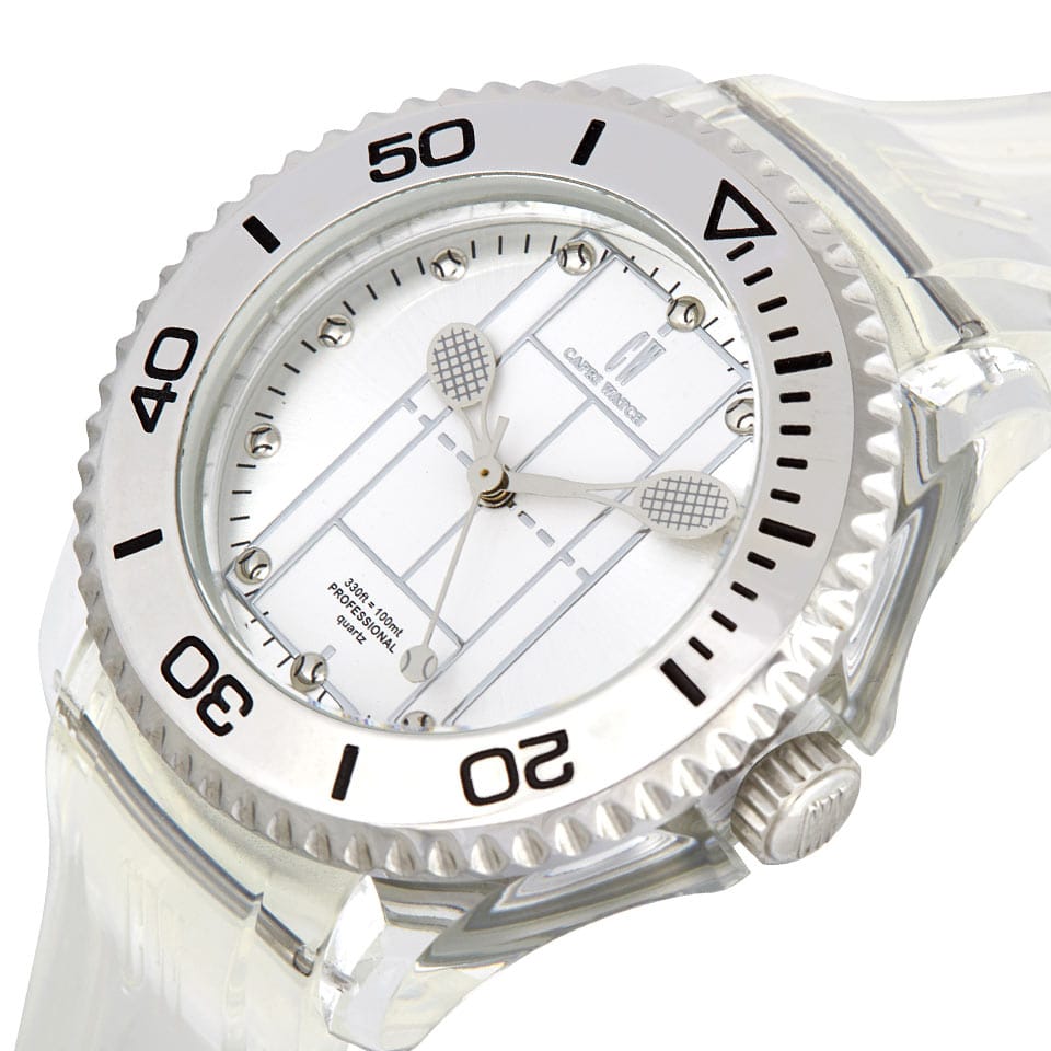 Capri Watch – Orologio Tennis Bianco Transparent Silicone Strap (Ref. 5552)