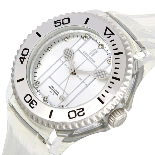 Capri Watch – Orologio Tennis Bianco Transparent Silicone Strap (Ref. 5552)