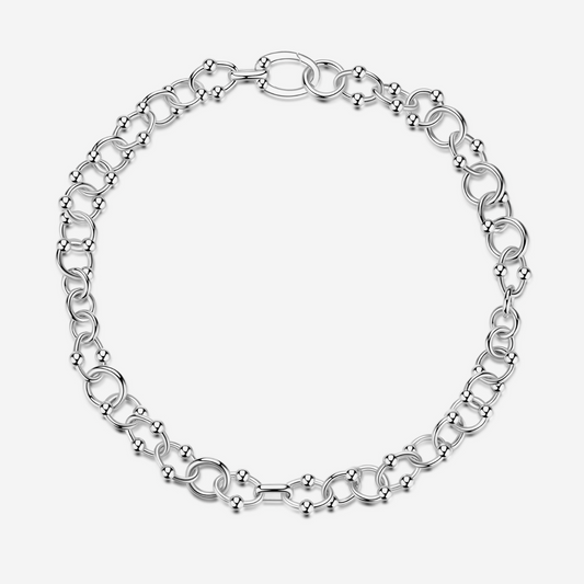 PIANEGONDA - Collana a catena in argento sterling 925 con sfere PSON28 - COLLEZIONE ASSOLUTO