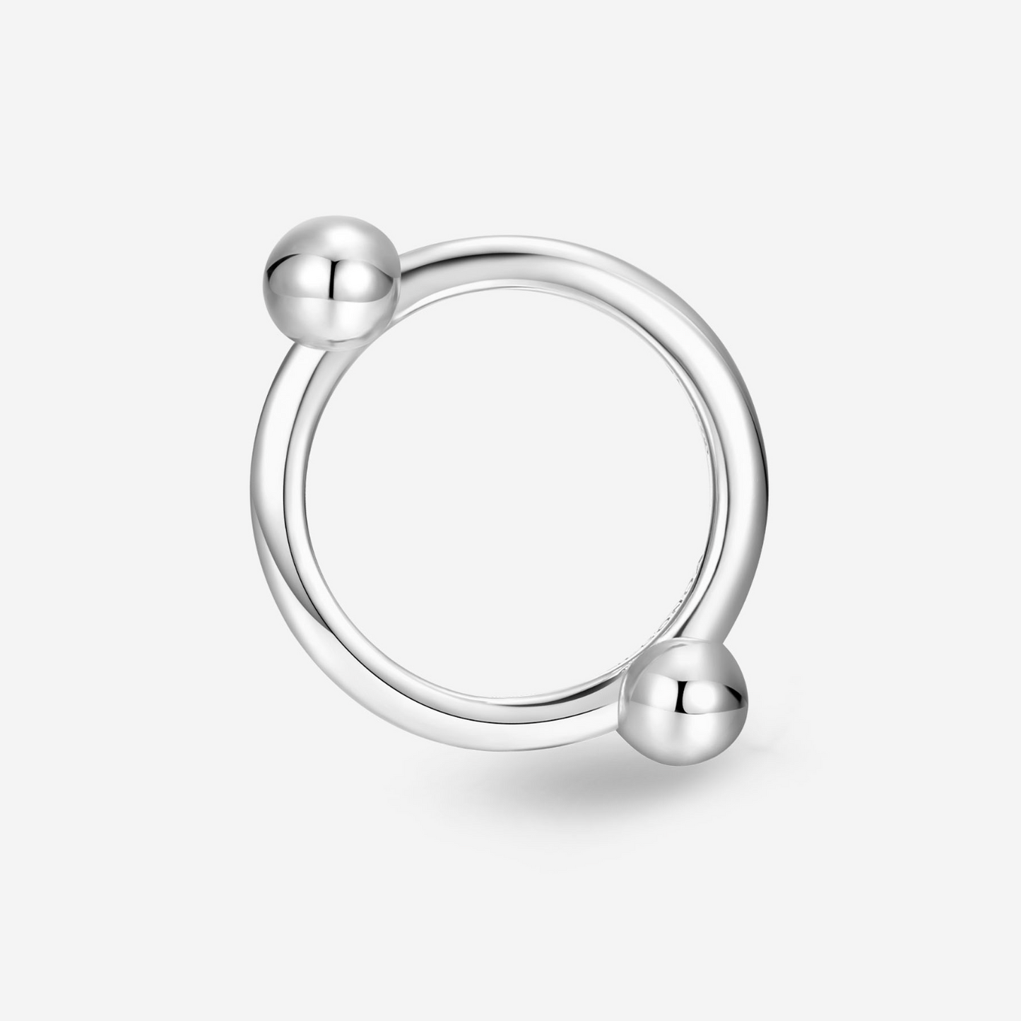 PIANEGONDA - Anello stressless Equilibrio in argento sterling 925 con due sfere PSOR012 - COLLEZIONE ASSOLUTO